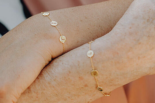 Armband met 4 bedels