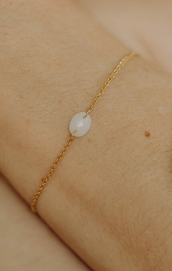 Moedermelk - Ovaal edelsteen armband - Moedermelkjuweel